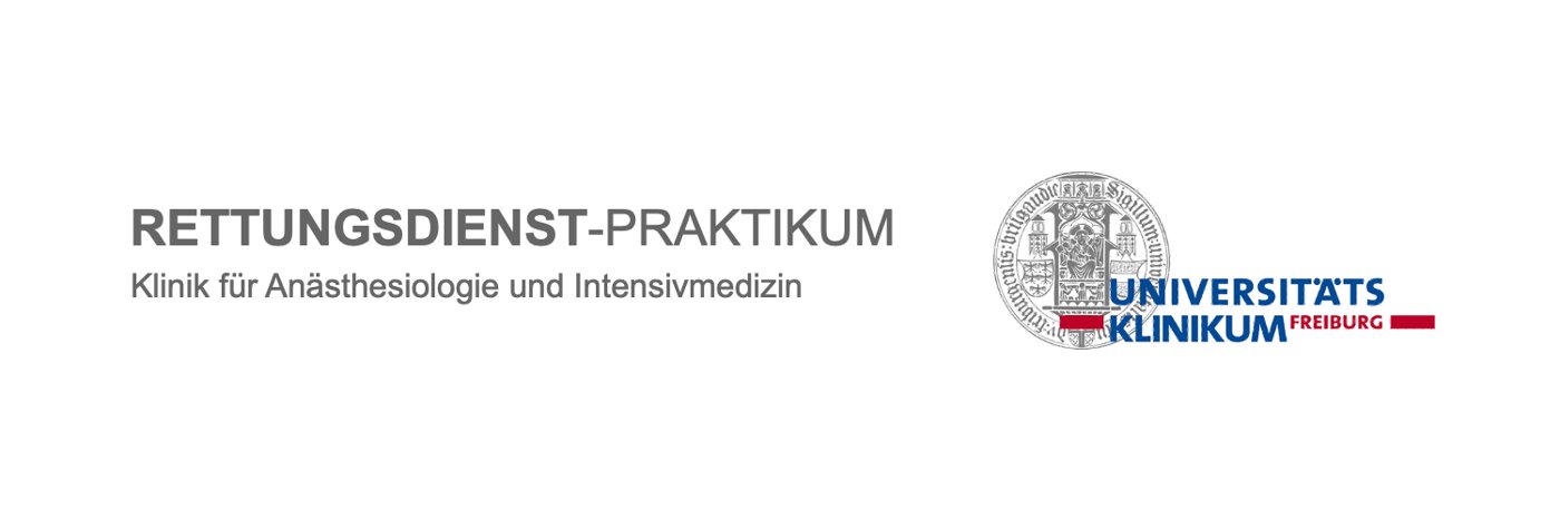 Logo Rettungsdienst-Praktikum, Klinik für Anästhesiologie und Intensivmedizin, Universitätsklinikum Freiburg